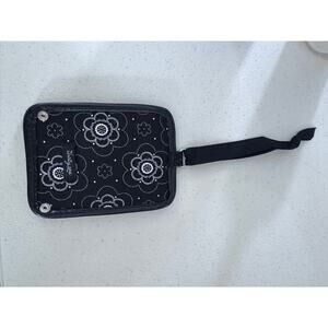 NEW!! "THIRTY ONE" Black & White‎ Luggage Tag Travel ID Holder Fabric Nylon